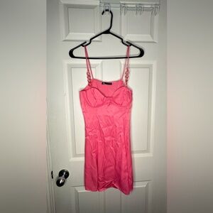 Zara pink silk baby doll dress | party wear🤍|